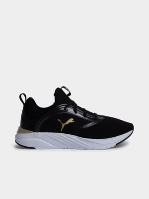 Women's Puma Softride Ruby Logo Lux Black Sneaker