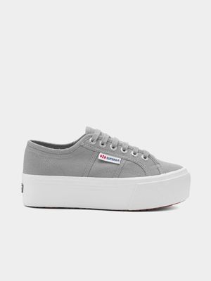 Women's Superga Classic Platform Grey Sneakers