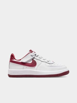 Nike Kids Air Force 1 Easyon White/Red Sneaker