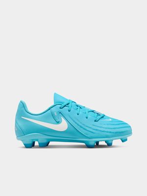 Junior Nike Phantom GX 2 Club Blue/White FG Boots