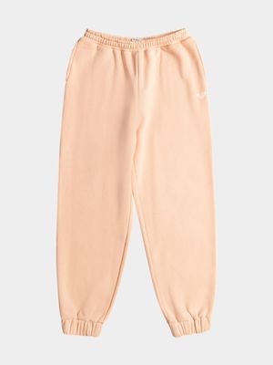 Girl's Roxy Pink Surf Feeling Wide Brushed Trackpants