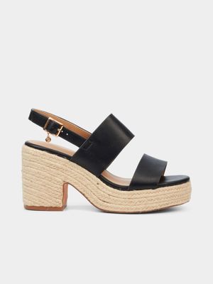 Women's Miss Black Bonnet 1 Wedges