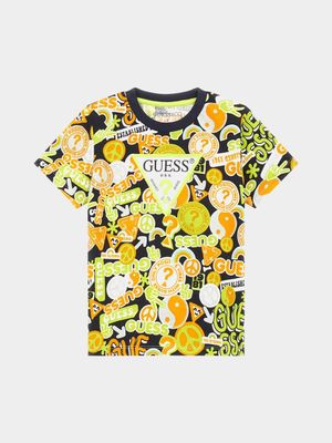 Younger Boy's Guess Black T-Shirt