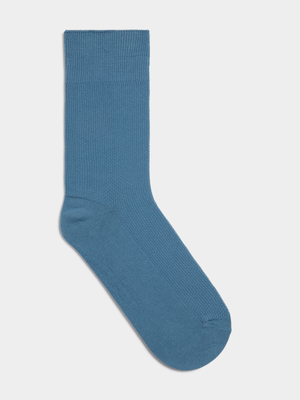 Fabiani Men's Medium Blue Fashion Anklet Waffle Socks