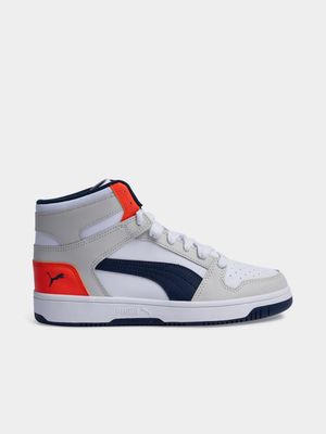 Junior Puma Rebound Layup White/Warm Grey Sneaker