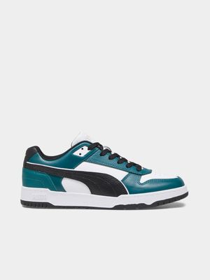 Puma Men's RBD Game Low White/Teal Sneaker