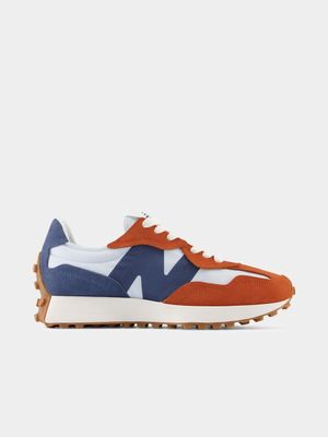 New Balance Men's 327W Blue/Orange Sneaker