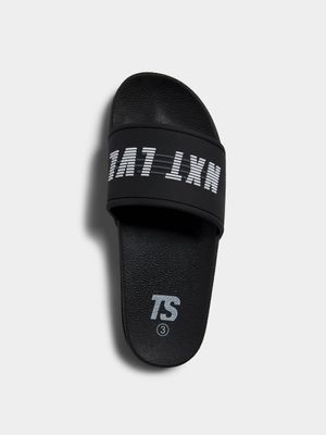 Junior Grade-School Nxt Level Black/Grey Slides