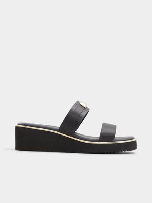 Women's Aldo Black Fourth Wedges