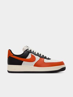 Nike Men's Air Force 1 Black/Orange Sneaker