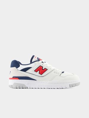 New Balance Men's 550 White/Blue/Red Sneaker