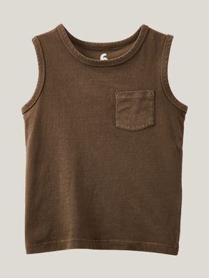 Cotton On Kids Boy Brown The Essential Tank Top