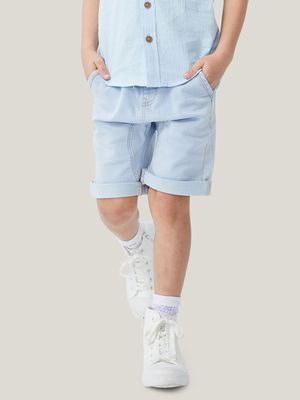 Cotton On Kids Boy Blue Slouch Fit Shorts