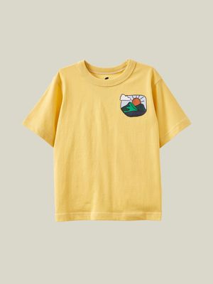 Cotton On Kids Boy Yellow Jonny Short Sleeve Print T-shirt