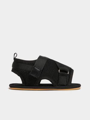 Jet Infant Boys Black Open Cage Sandals