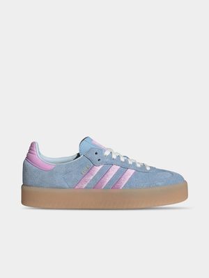 adidas Originals Women's Sambae Blue/Pink Sneaker