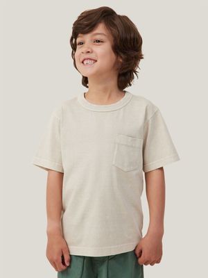 Cotton On Kids Boy Beige The Essential Short Sleeve T-shirt