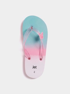 Jet Older Girls Pink Ombre Flip Flops