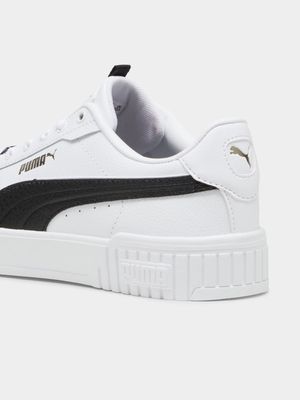 Womens Puma Carina White/Black Sneakers