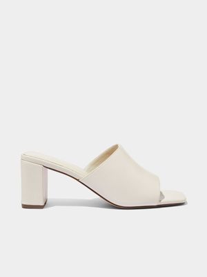 Women's Cotton On Cream Eden Mule Block Heels