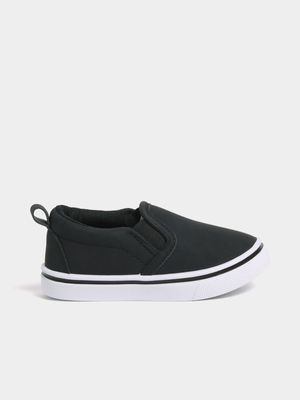 Jet Younger Boys Black Slip On Sneakers