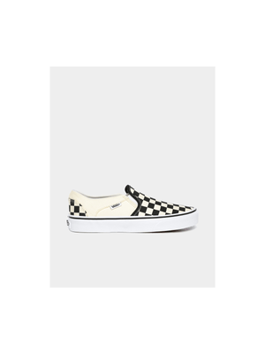 Vans Women's Asher Checkerboard Black/White Slip-On Sneaker