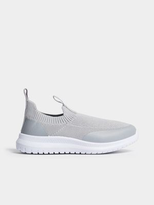 Jet Older Girls Grey Knit Sneaker