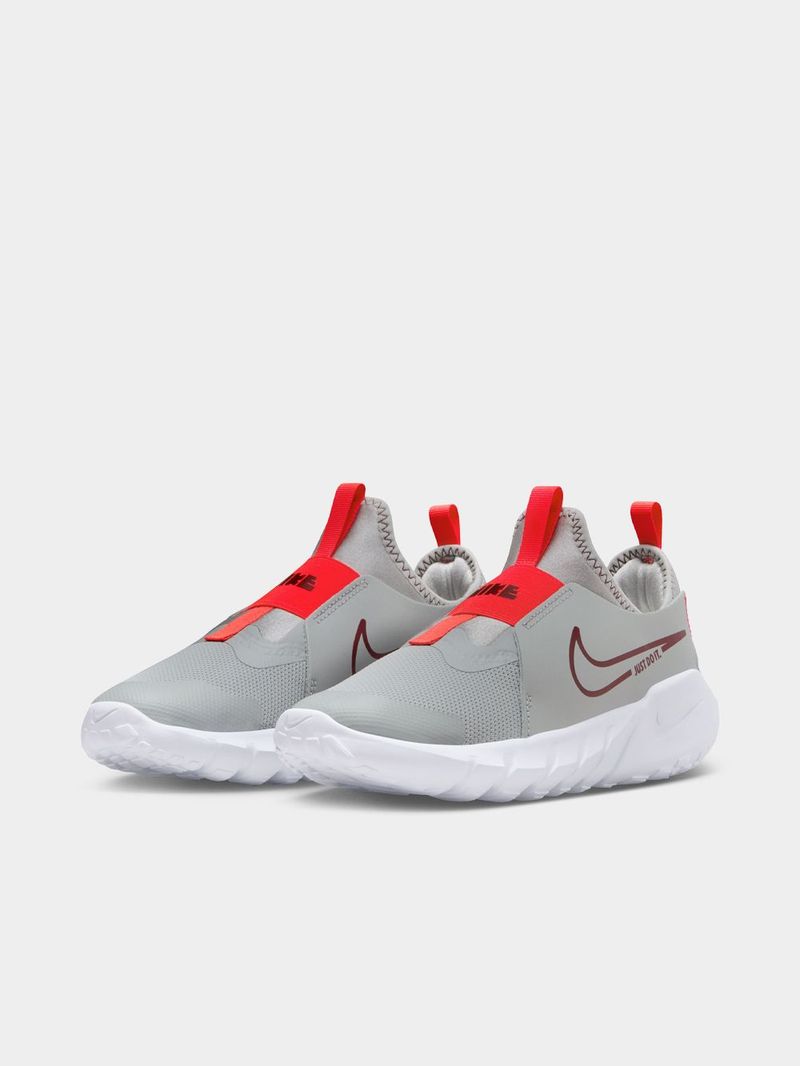 Junior Grade School Nike Flex Runner 2 Grey Red White Shoes Bash