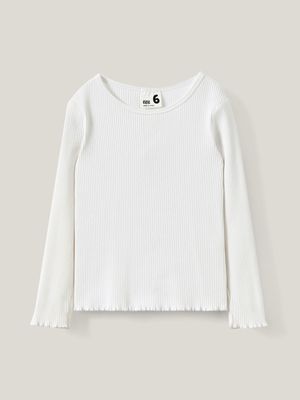 Cotton On Kids Girl White Jade Crew Top