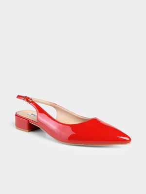 Women's Madison Red Bellarose Pointy Toe Slingback Heels