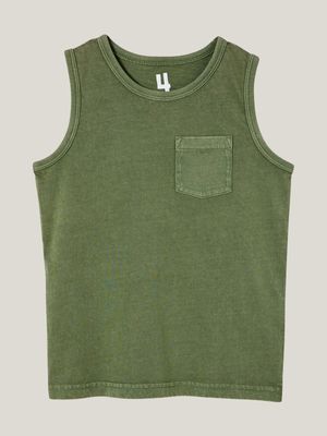 Cotton On Kids Boy Green The Essential Tank Top