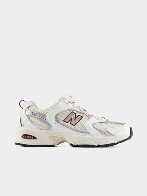 New Balance Women's 530 White/Burgundy Sneaker