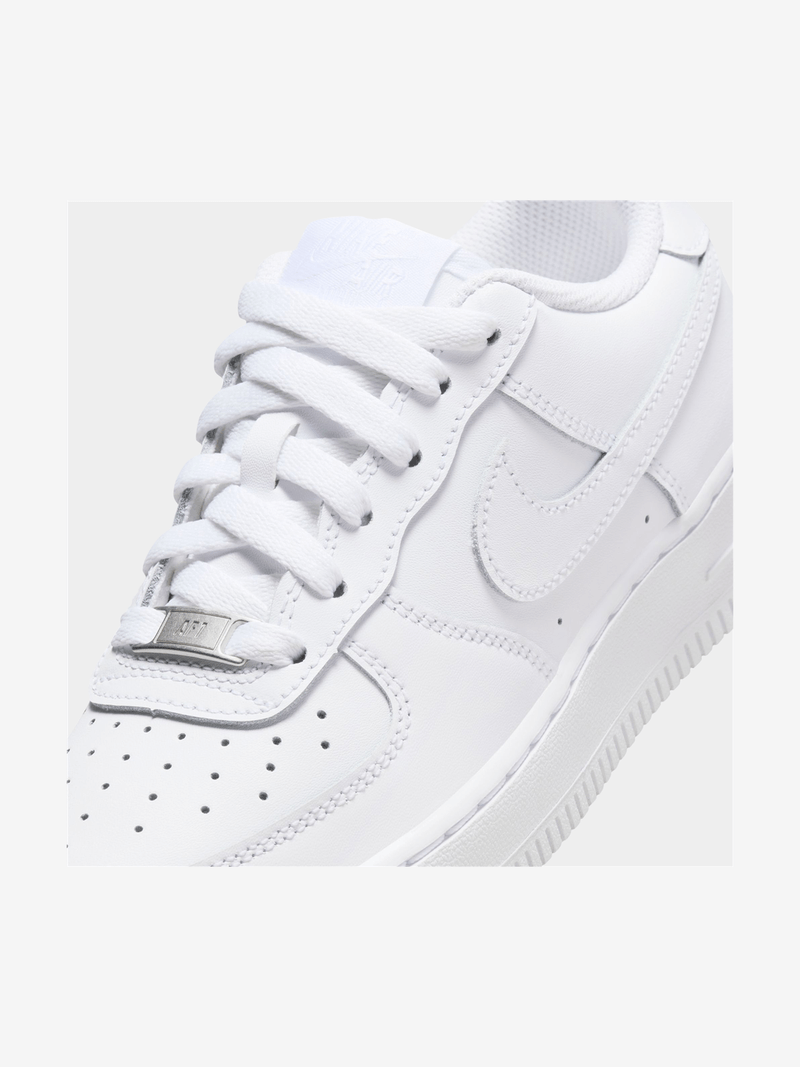 Nike Junior Air Force 1 Low White Sneaker Bash