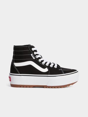 Women's Vans Filmore Hi Top Platform Black/White Sneaker