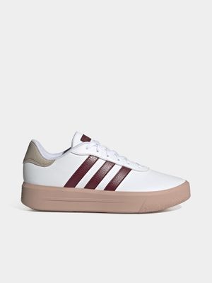 Women's adidas Court Platform White/Red Sneaker