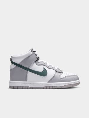 Nike Junior Dunk High White/Green/Grey Sneaker