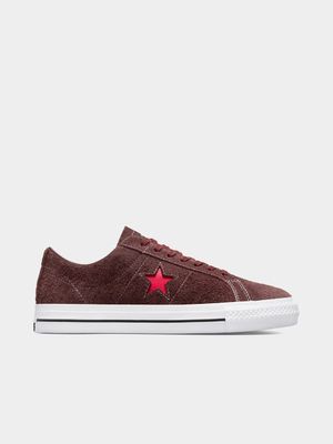 Converse Men's One Star Pro Suede Burgundy/White Sneaker