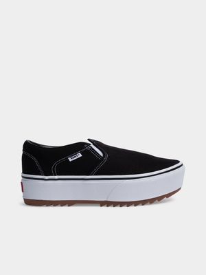 Women's Vans Asher Platform Black Sneaker