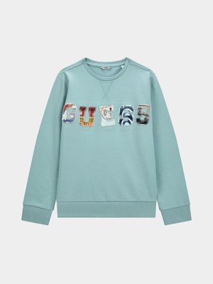 Older Boy's Guess Baby Blue Eyes Active Top