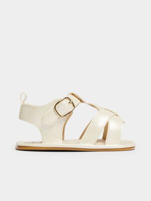 Jet Infant Girls Gold Open Caged Sandals