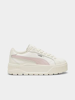 Junior Grade-School Puma Karmen 2 Cream/Pink/Silver Sneakers