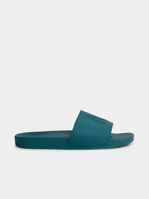 APX Embossed Teal Pool Slides