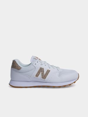 Women's New Balance White/Leopard Sneaker