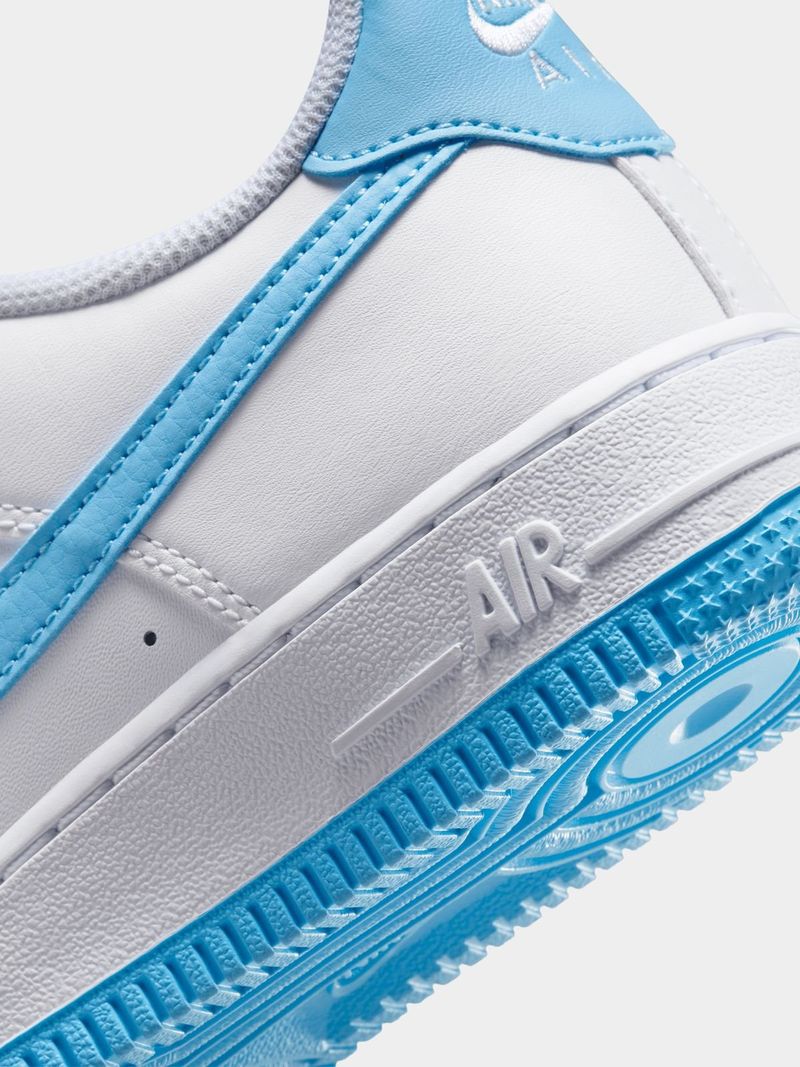 Nike Junior Air Force 1 White Blue Sneaker Bash