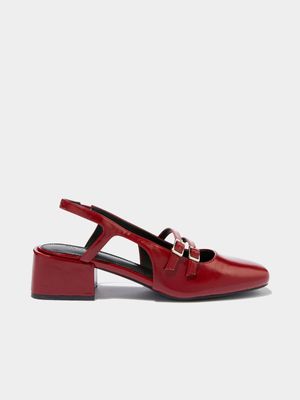 Women's Cotton On Red Bonnie Slingback Block Heels