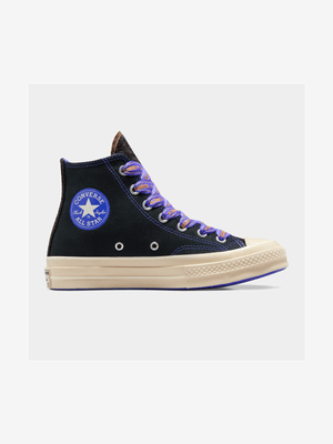 Converse Women's Chuck 70 Hi-Top Ribbon Black/Purple Sneaker