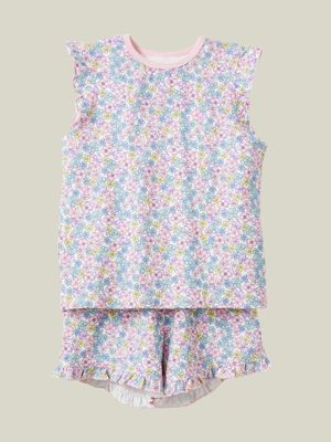 Cotton On Kids  Multi Stacey Short Sleeve Flutter Pyjama Set