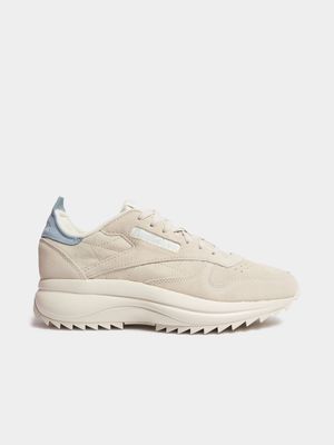 Reebok Women's Classic Leather SPnExtra Beige/Blue Sneaker