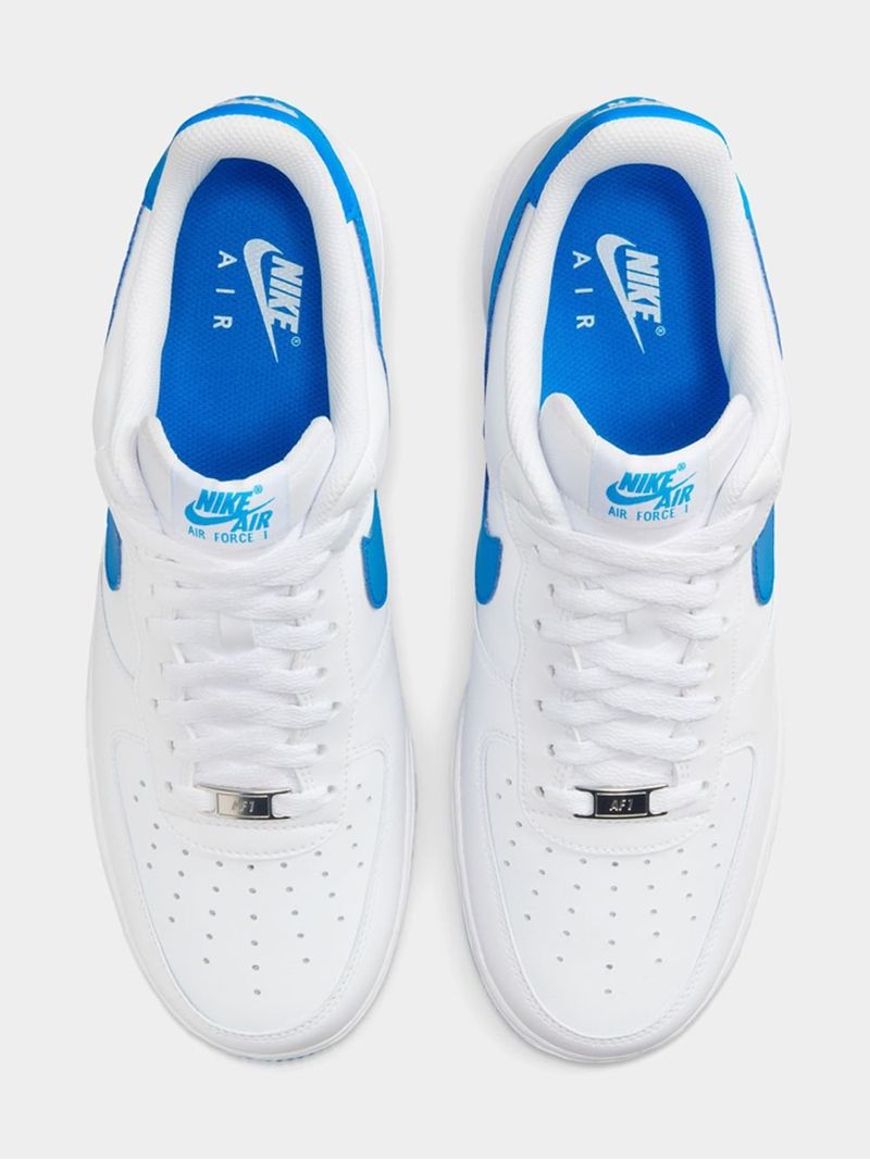 Nike Men s Air Force 1 White Blue Sneaker Bash