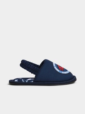 Jet Younger Boys Blue Skateboard Mule Slippers